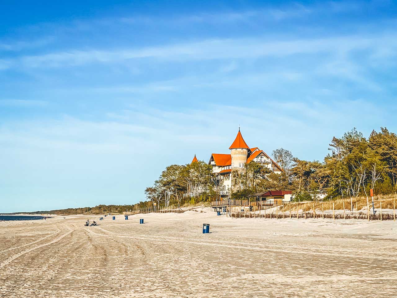 Hotel Zamek Łeba am Strand der polnischen Ostsee